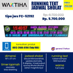 jam waktu sholat running text full color