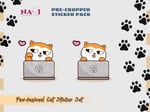 digital png pre-cropped cat sticker