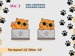 digital png pre-cropped cat sticker