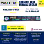 jam waktu sholat running text full color