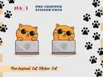 digital png pre-cropped cat sticker