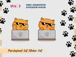 digital png pre-cropped cat sticker