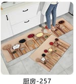 Smart 2 pcs kitchen mat set