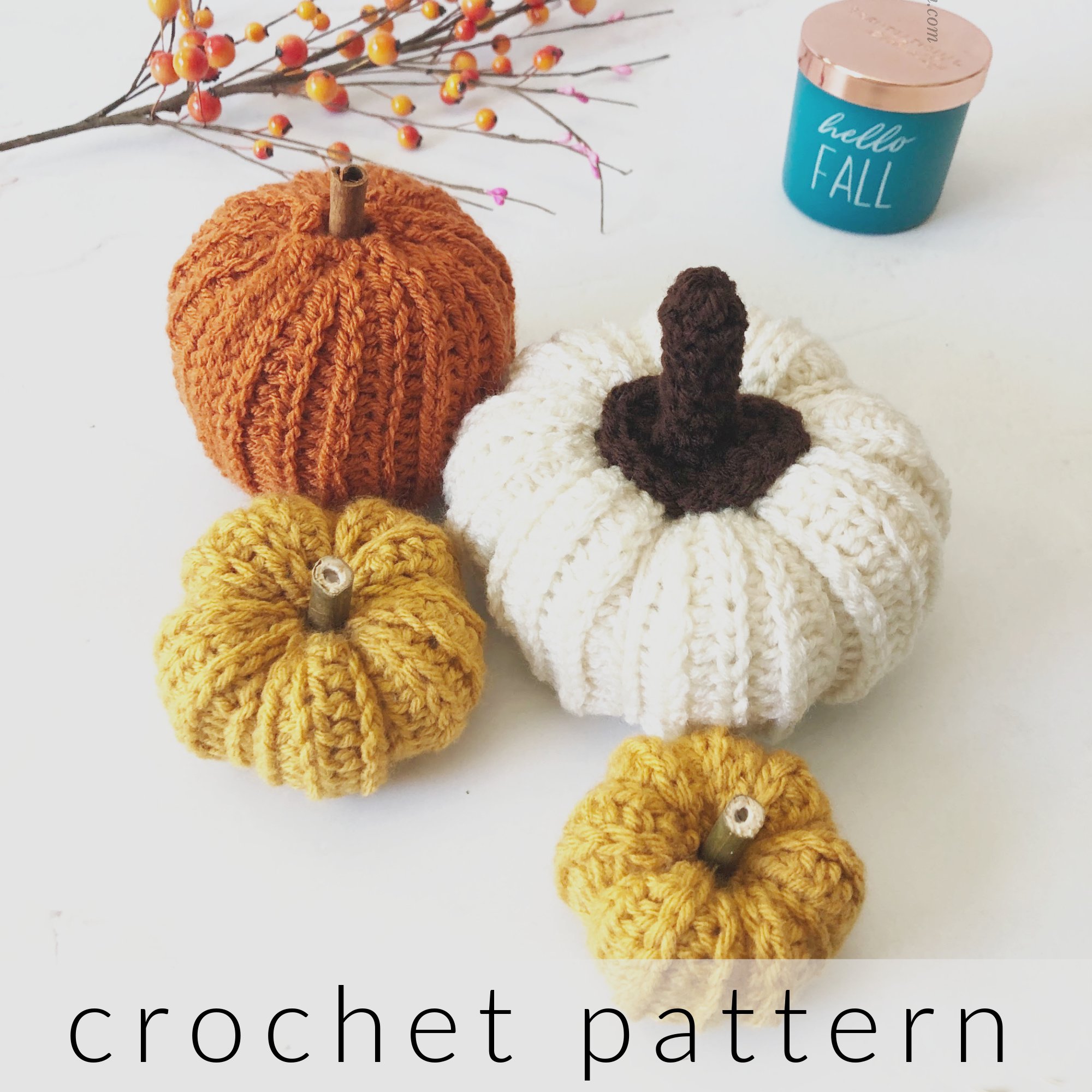Crochet Pattern Ribbed Pumpkins PDF Download – ChristaCoDesign