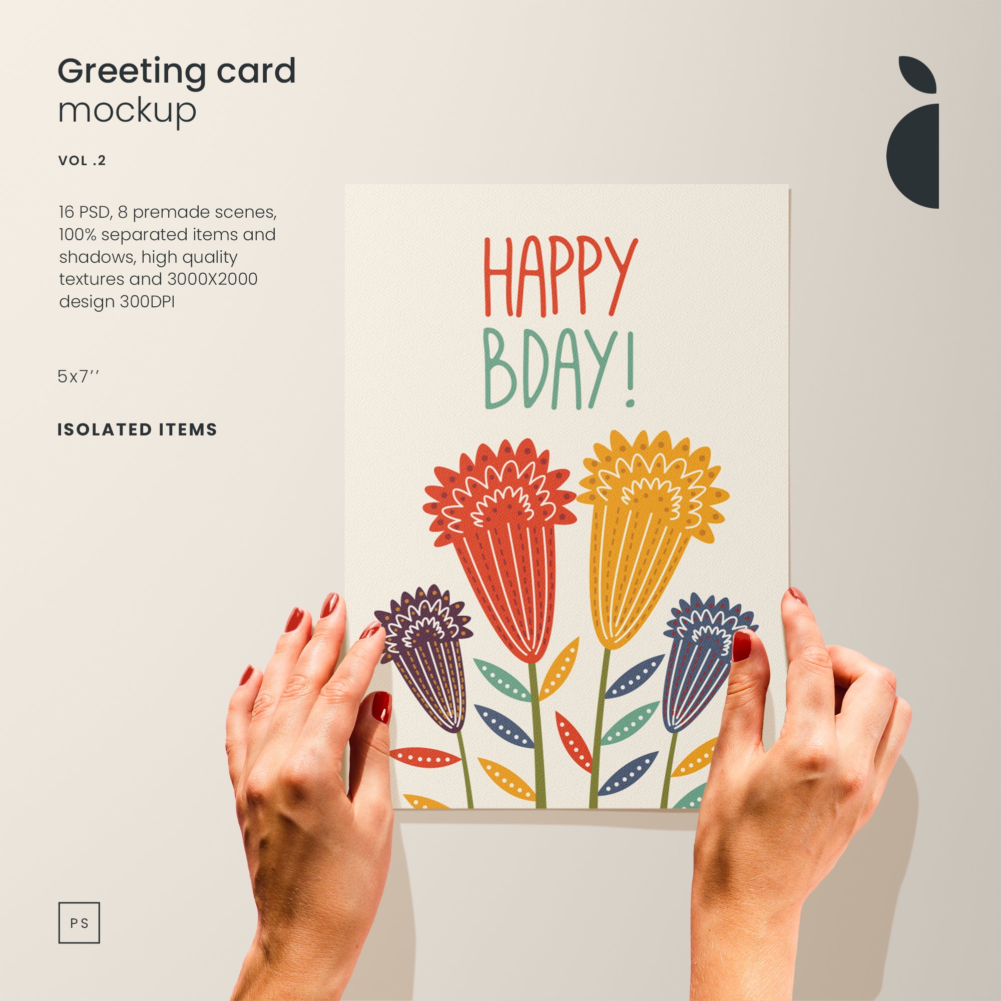 greeting card mockup
