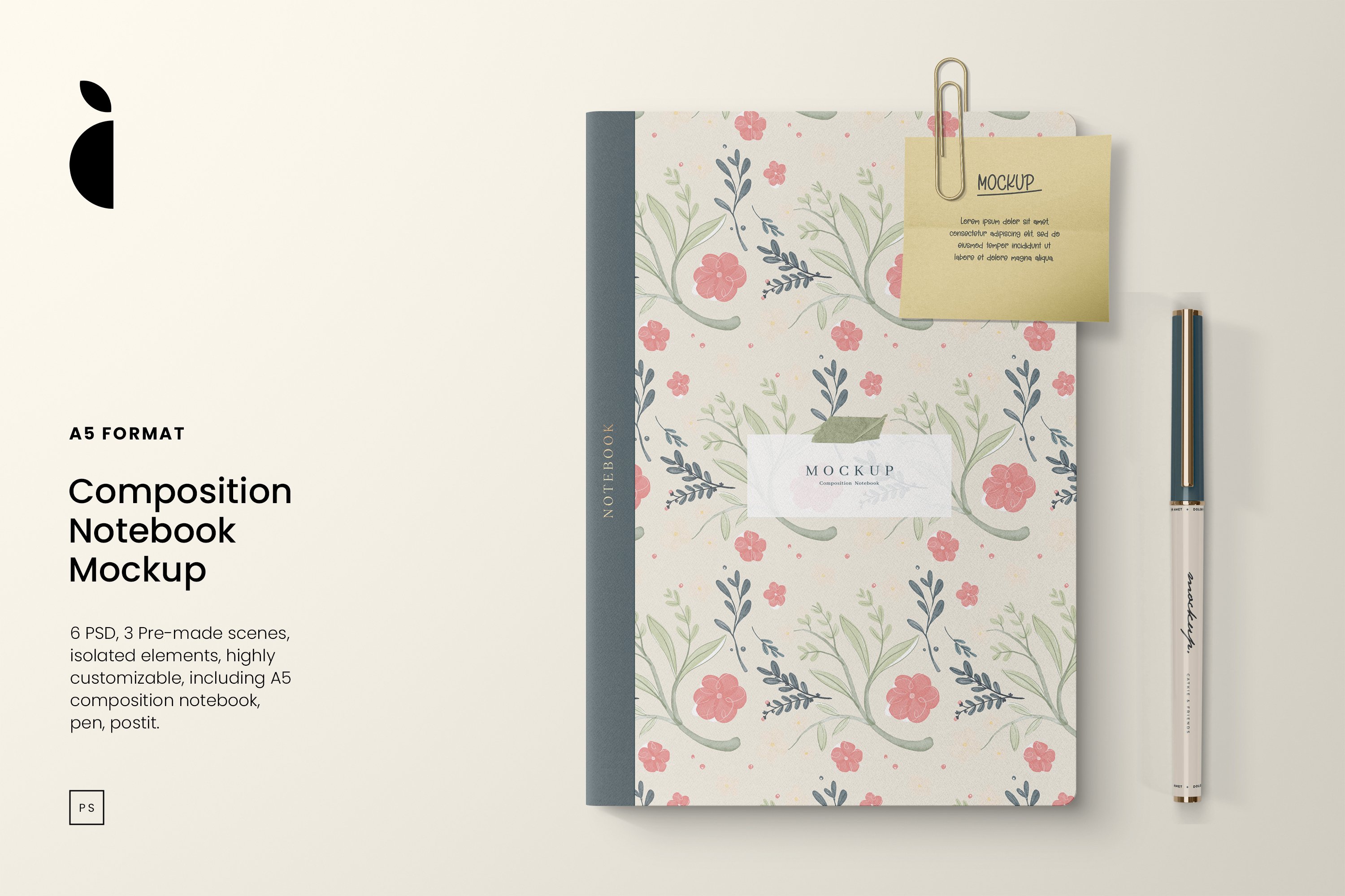 notebook mockup