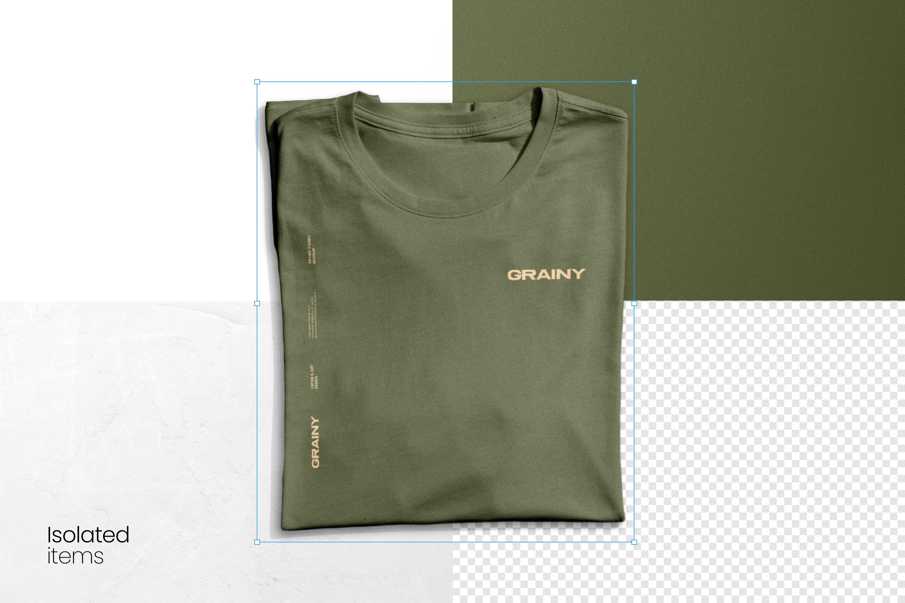 Isolated items mockup 