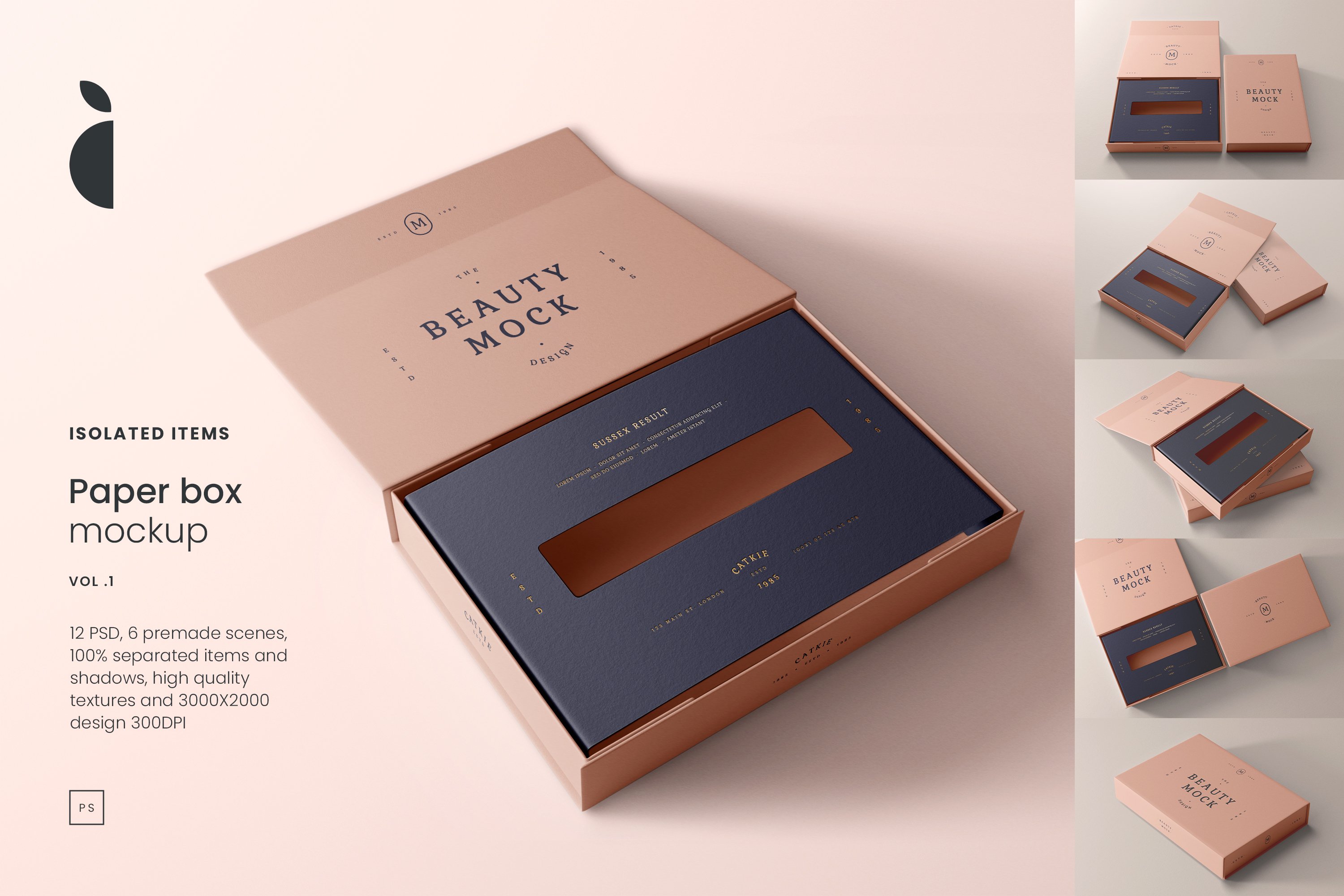 Paper box mockup