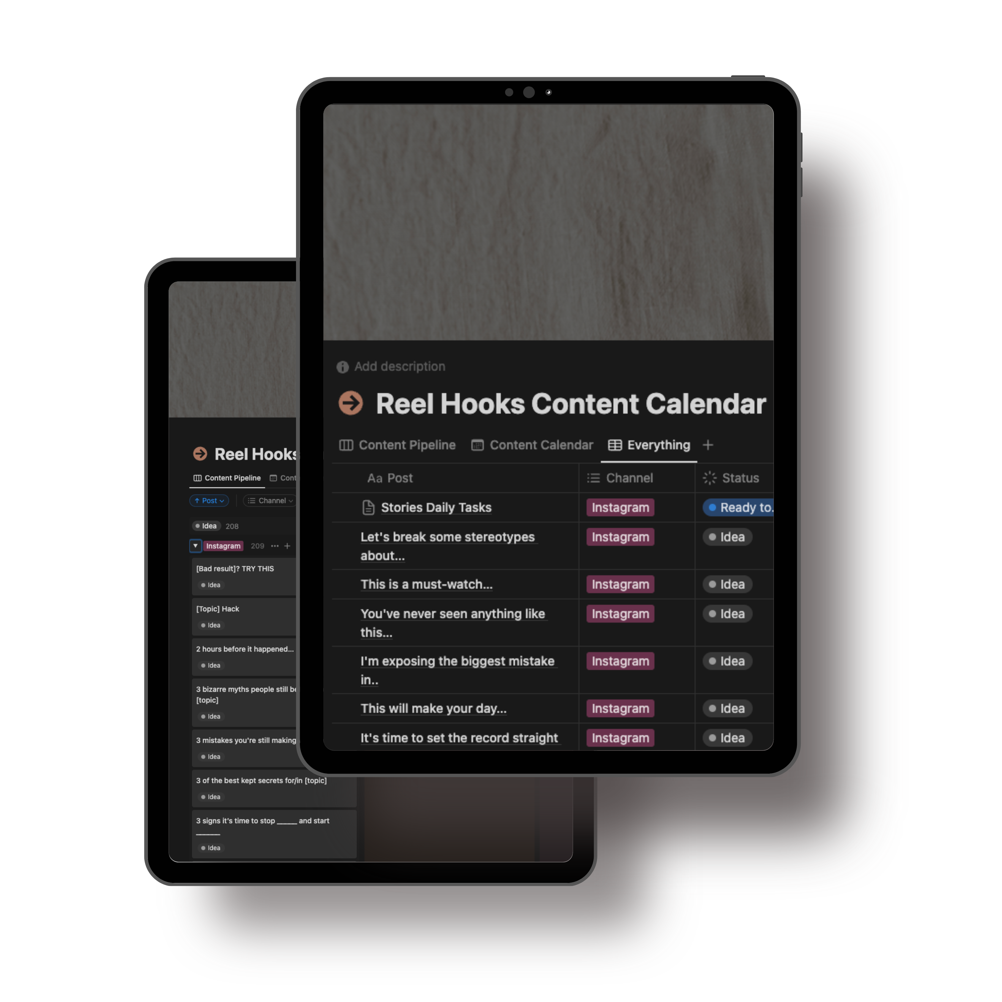 Reel Content Calendar Cre8 Visions