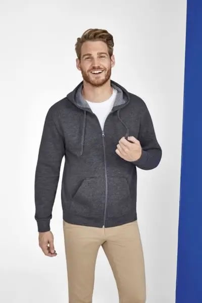 Veste personnalisée zippée à capuche unisexe - Stone