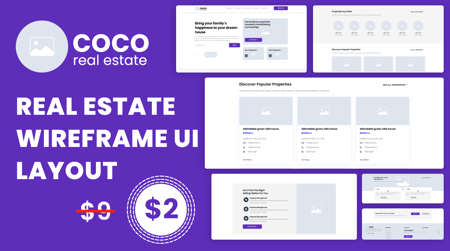Coco-Real Estate Wireframe UI Layout