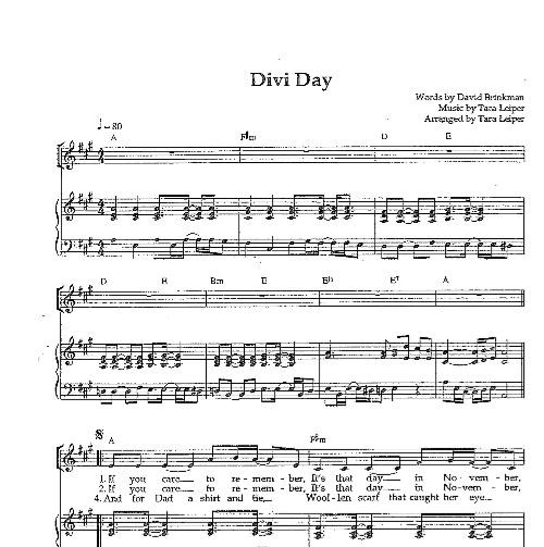 Divi Day Sheet Music