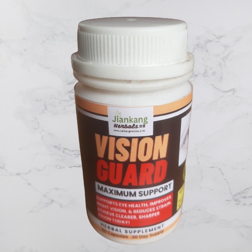 Vision Guard supplement by Jiankang Herbals: A potent herbal formula designed to improve visual clarity, reduce eye fatigue, and support long-term eye health. Experience the benefits of traditional Chinese and Thai herbs for optimal vision.