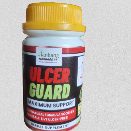 Jiankang Herbal Ulcer Guard Supplement - Natural Ulcer Relief with Traditional Chinese and Thai Herbs. Effective Soothing and Healing for Your Stomach.