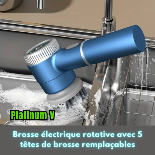 Brosse électrique rotative avec 5 têtes de brosse remplaçables