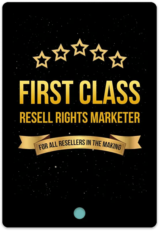 First Class Resell Rights Marketer E-Book Cover