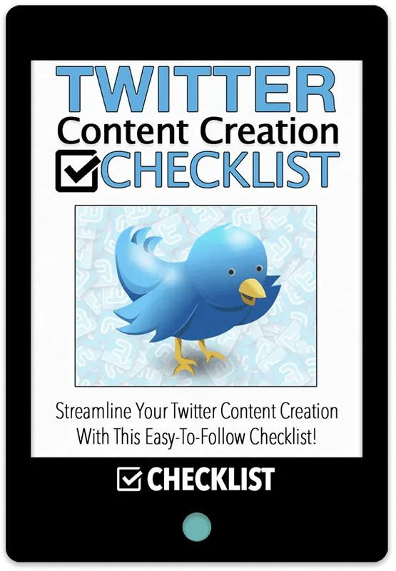 Twitter Content Creation Checklist E-Book Cover