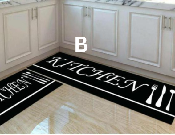 Smart 2 pcs kitchen mat set