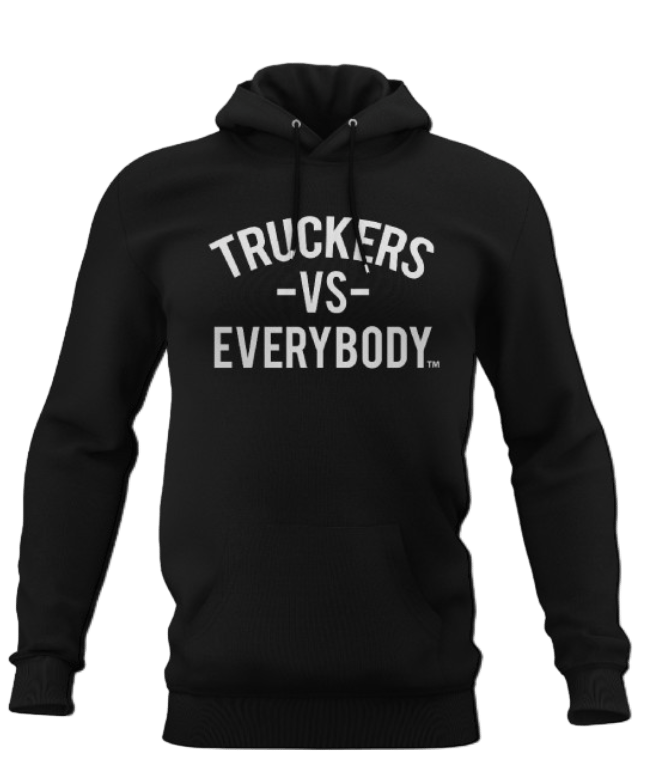 Black hoodie with White Text