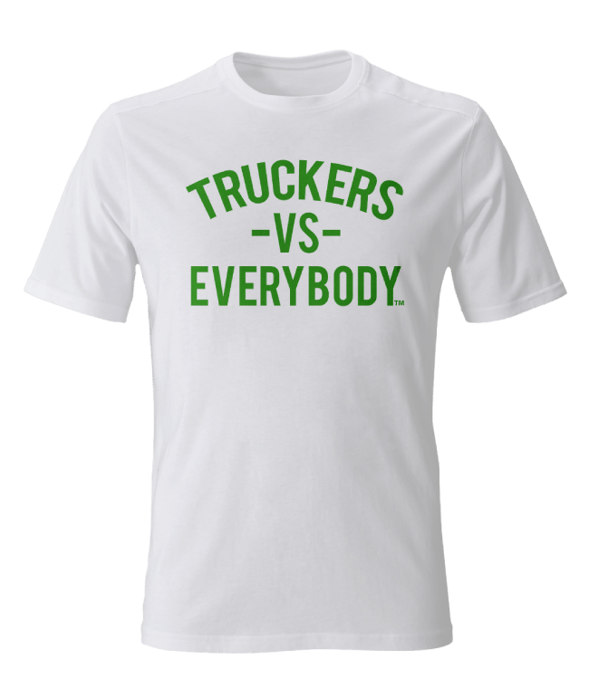 White T-Shirt with Green Text