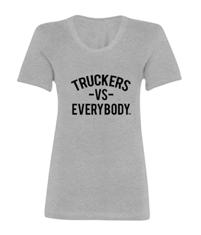 Women's Gray T-Shirt with black text