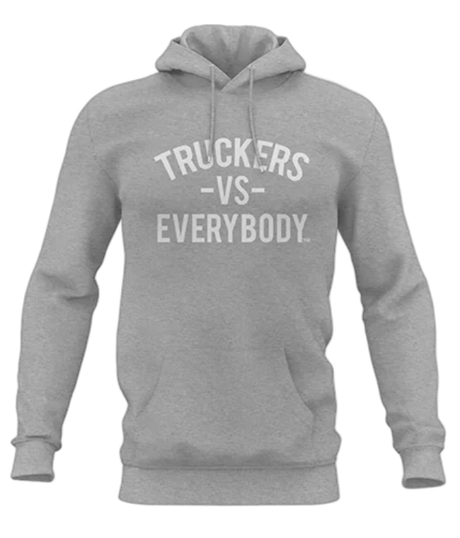 Gray Hoodie with white text
