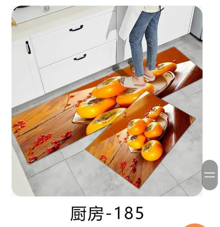 Smart 2 pcs kitchen mat set