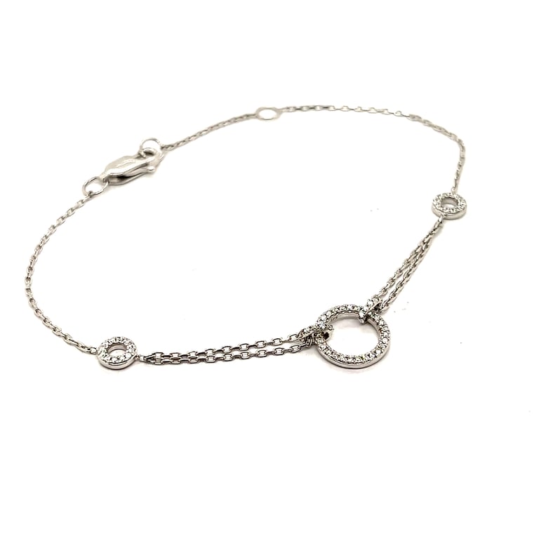 0.30ct Triple Circle DIamond Bracelet