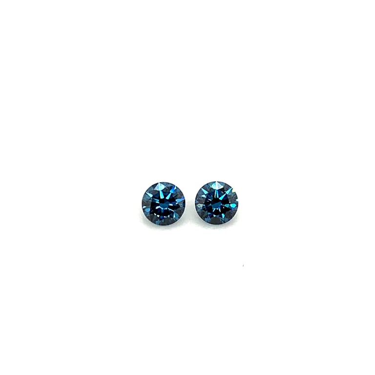 0.40ct Vivid Blue Lab-Grown Diamond Pair