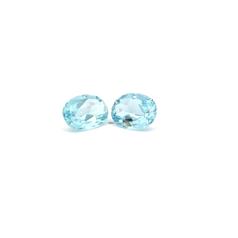 6ct Pair of Oval Aquamarines