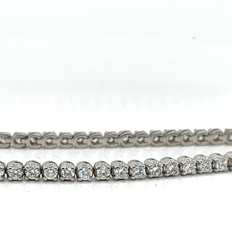 White Gold 4 Claw Diamond Tennis Bracelet
