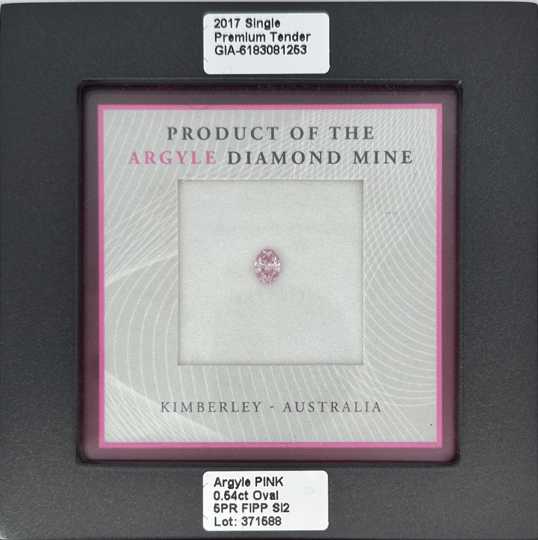 0.54ct 5PR SI2 Oval Tender Pink Diamond