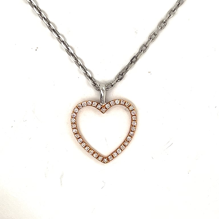 0.25ct Argyle Pink Diamond Heart Pendant