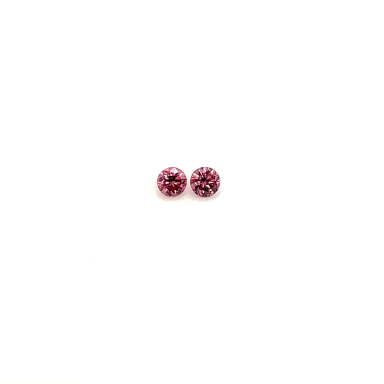 0.12ct 2PP Round Pink Diamond Pair