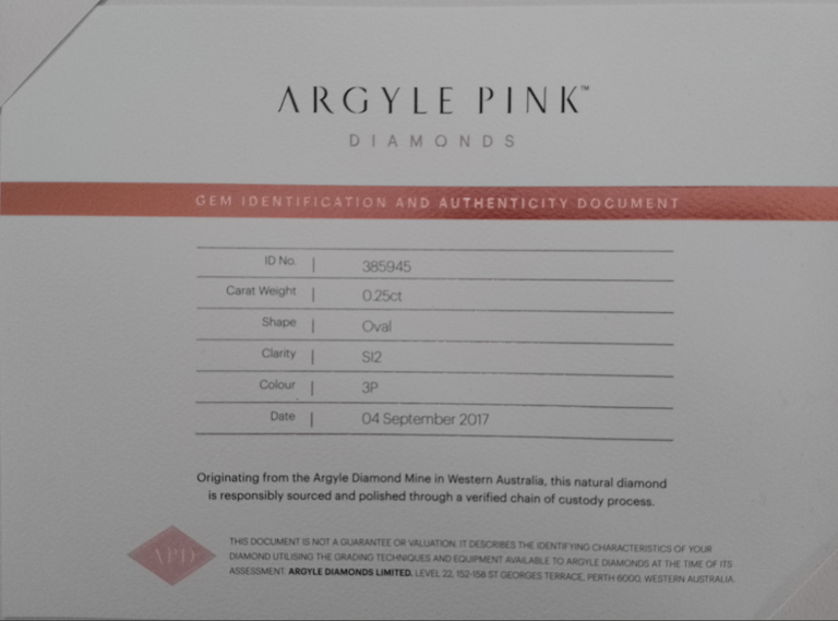 0.25ct 3P SI2 Oval Pink Diamond