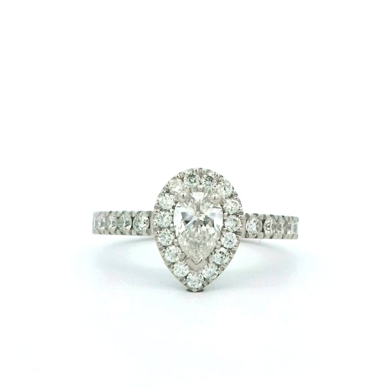 0.50ct F SI2 Halo Engagement Ring
