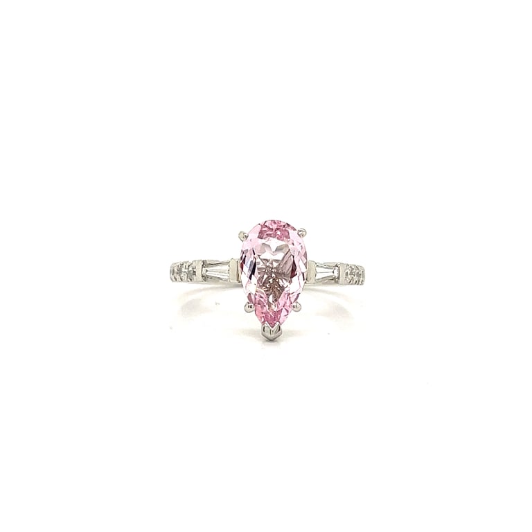 Ashlyn &ndash; 2ct Pink Morganite and Diamond Dress Ring