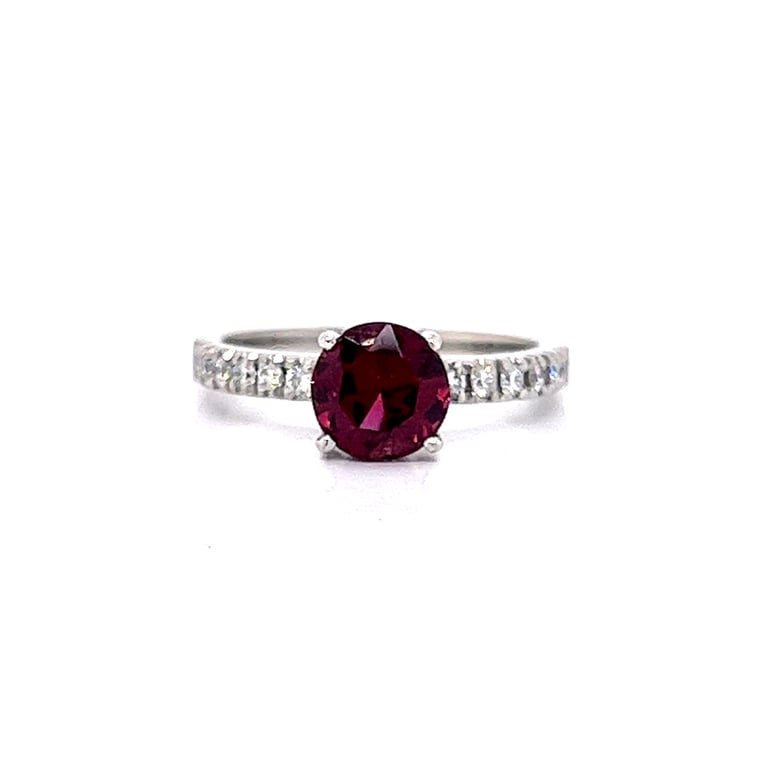 1.5ct Rhodolite Garnet and Diamond Dress Ring