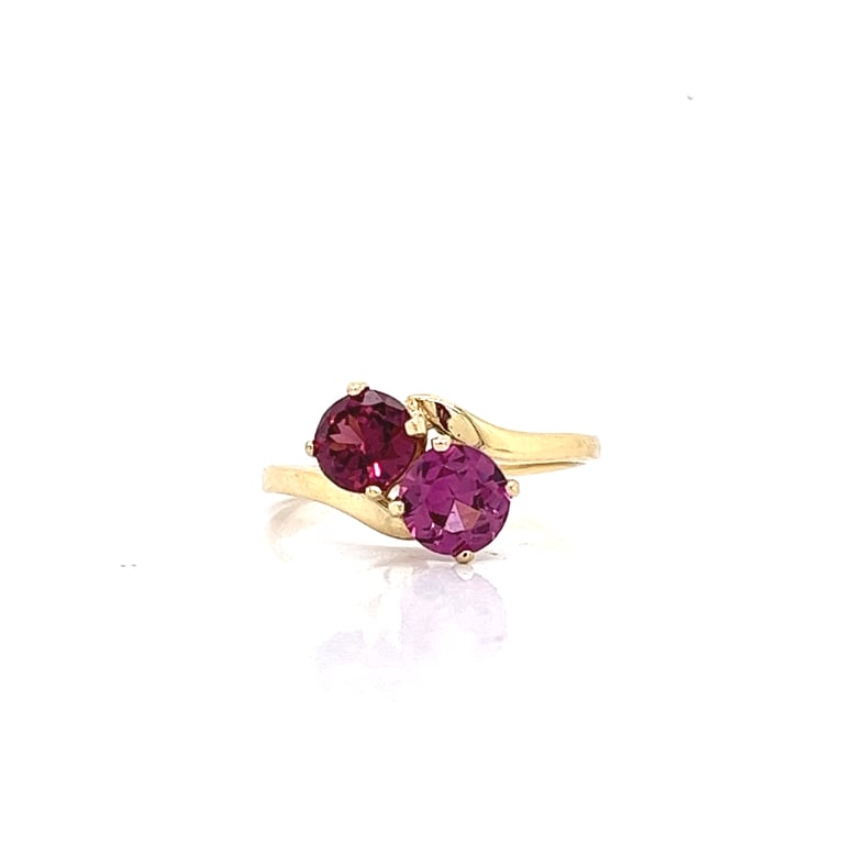 Duo 0.80ct Rhodolite Garnet Dress Ring