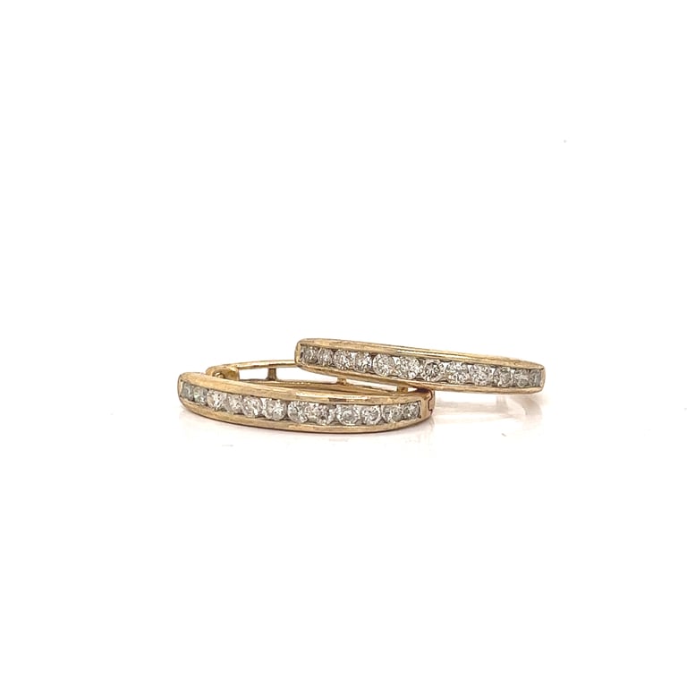 1ct Diamond Huggie Earrings