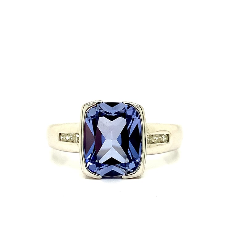 4ct Tanzanite and Diamond Dress Ring
