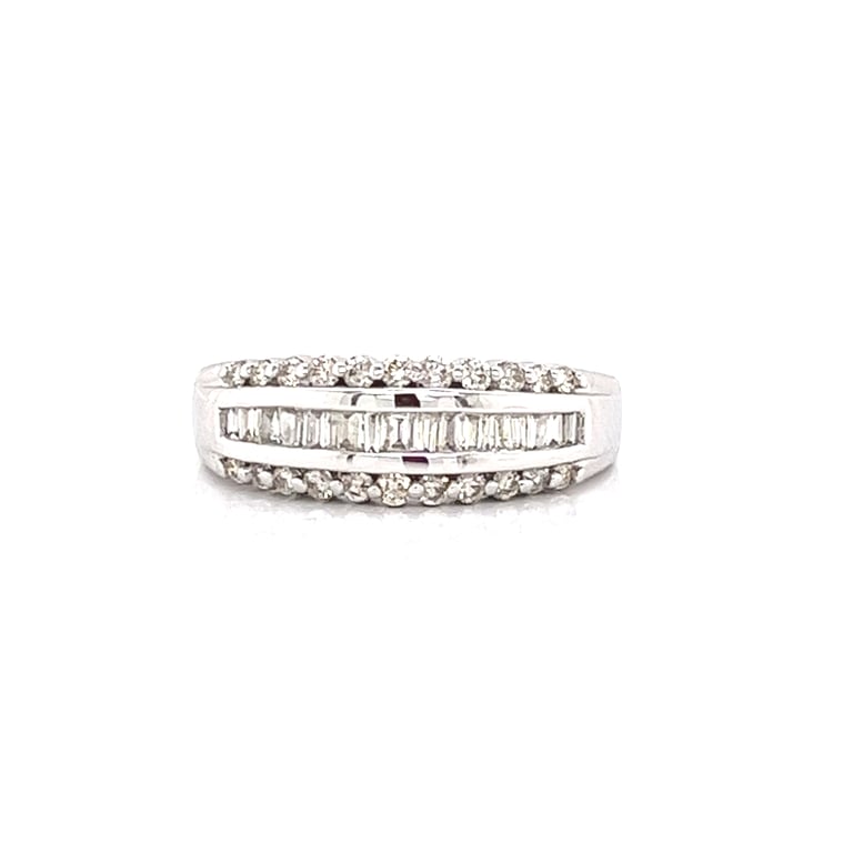 0.60ct Triple Row Diamond Dress Ring