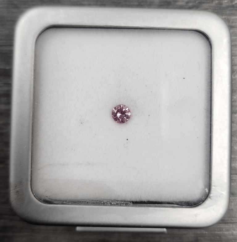 0.15ct 3P SI1 Round Pink Diamond