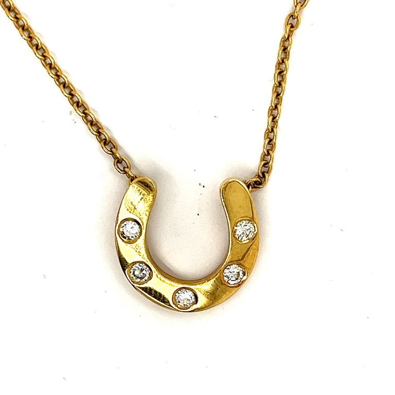 0.50ct Diamond Set Horseshoe Pendant