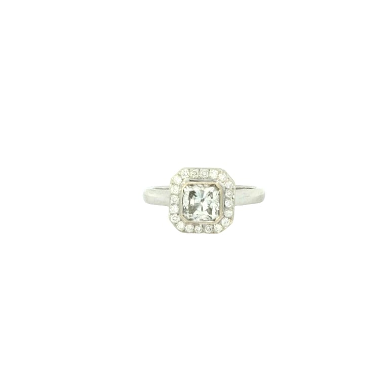Diana &ndash; Radiant Diamond Halo Engagement Ring