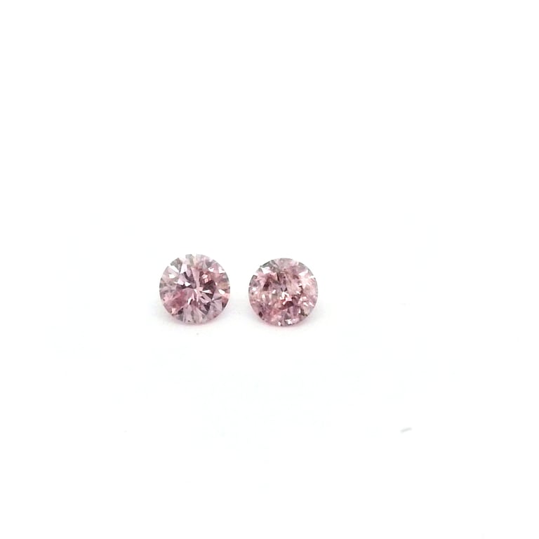 0.09ct 4-5PP P1 Round Pink Diamond Pair