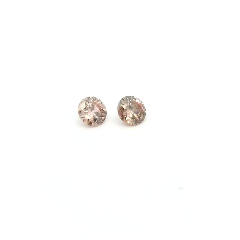 2 = 0.05ct 5PR P1 Round Pair Pink Diamonds