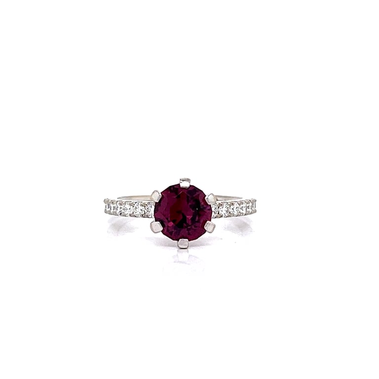 1.5ct Rhodolite Garnet and Diamond Dress Ring