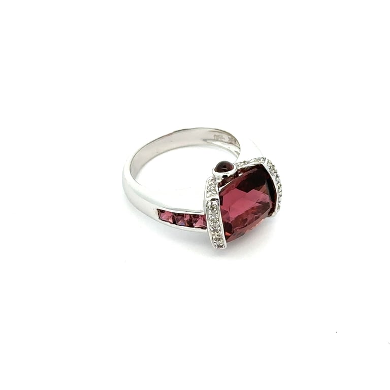 Pink Tourmaline and Diamond Dress Ring