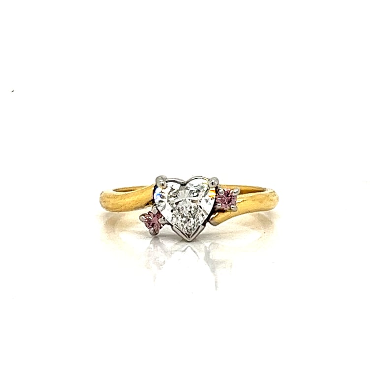 Caitlin- Heart and Pink Diamond Trilogy Ring